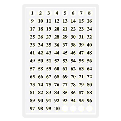 예현6011(백색-숫자/2매)-라벨견출지