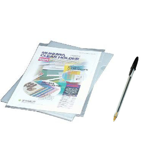 [문화] 칼라PP홀더(L홀더,30권)+[BIC] 크리스탈 볼펜 1.0mm증정(검)1개