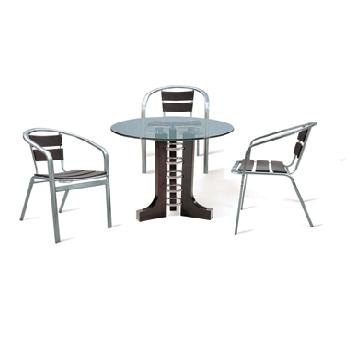 NOS-5002 원형유리테이블(10mm강화유리/그린)