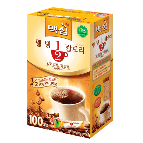 맥심웰빙1/2칼로리커피믹스(모카골드)+미니도시락 1개 증정
