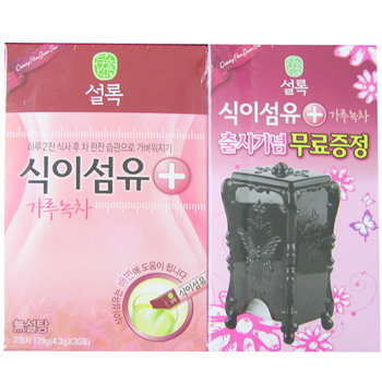 [오피스79]설록차 식이섬유플러스가루녹차(화장솜케이스증정)30티백