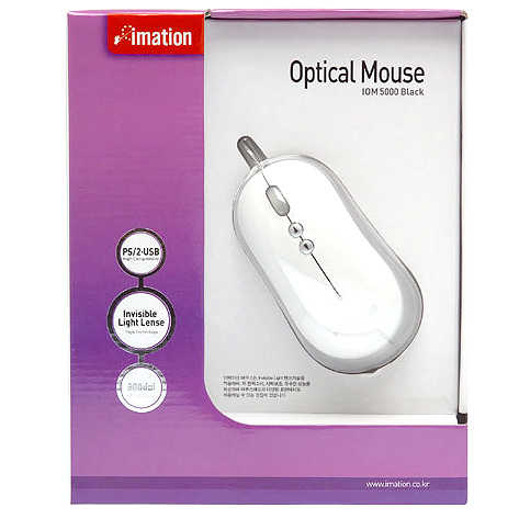 [IOM-5000(W)]화이트-콤보/이메이션 옵티컬 광마우스
