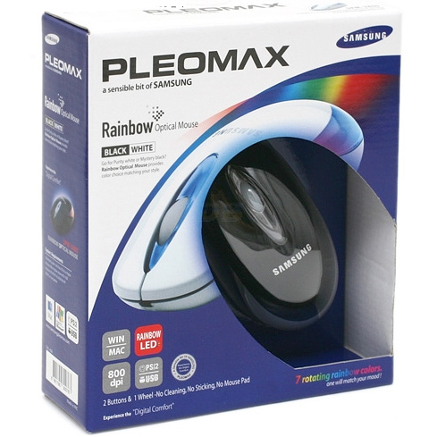 [SPM-3800]블랙-콤보/삼성 PLEOMAX 레인보우 광마우스