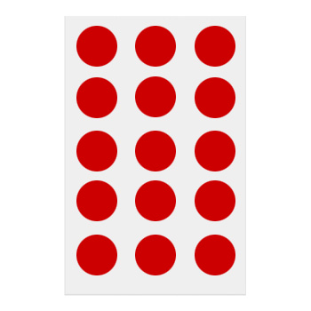 예현3000(적색원/2매)-라벨견출지