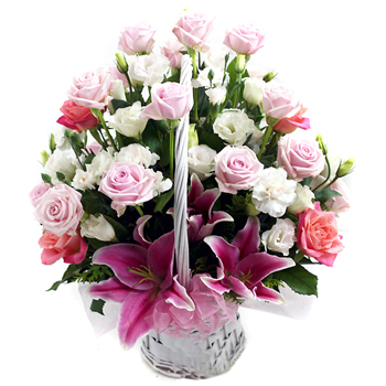 분홍장미바구니 2호