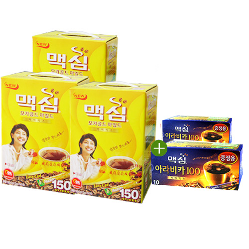 맥심모카골드마일드믹스150T(3개입)+맥심 아라비카믹스 20Tx1개증정 