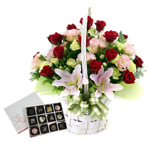 장미바구니4호+초코렛