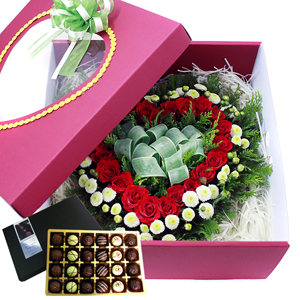 레드하트박스+초코렛