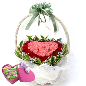 더블하트(핑크+레드)+하트박스사탕