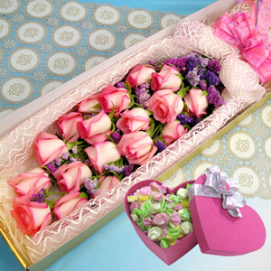 핑크레이디+하트박스사탕