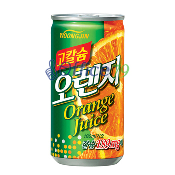 웅진 고칼슘오렌지 180ml(캔)