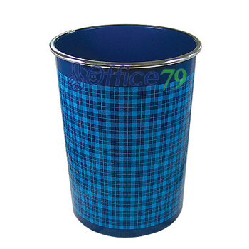 실크링 체크무늬 휴지통 대형(12.2L) 