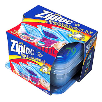 지퍼락사각용기중형(2개입) 