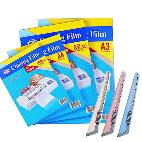 RGB 코팅용지 A4 (100mic) 100매입 1개 + [도루코] 캇타칼 소 A1x1개증정