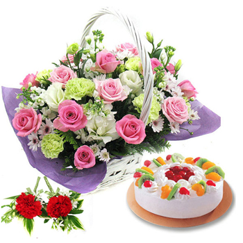 사랑예감+케익+코사지2개