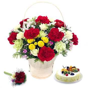 아빠의은혜+케익+코사지2개