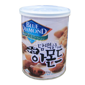 블루다이아몬드>구운담백하게 아몬드 135g(캔)