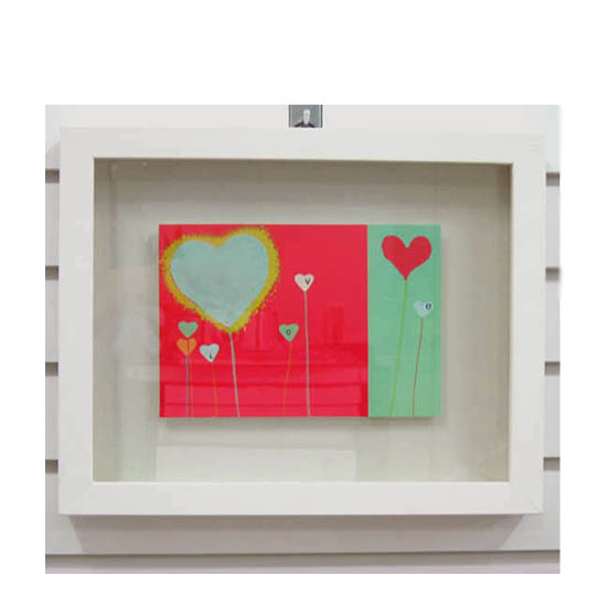 Loveheart_흰색 유리관액자