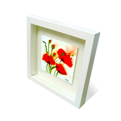 양귀비 꽃다발 I(Mohnblumens im Wind I)-흰색관액자