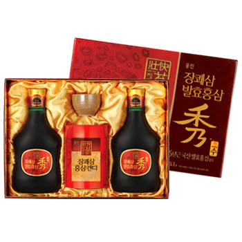 발효홍삼수 모둠1호(600mlx2병)+캔디200g+잔 3+1(3세트 구입시 1세트를 무료로드립니다.)