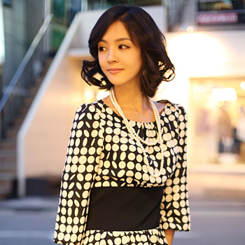 MK BL0491 모던 심플도트 블라우스