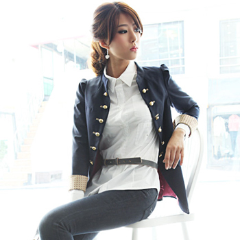 MK JK0430 금장버튼밀리터리 자켓(리본브롯치set)