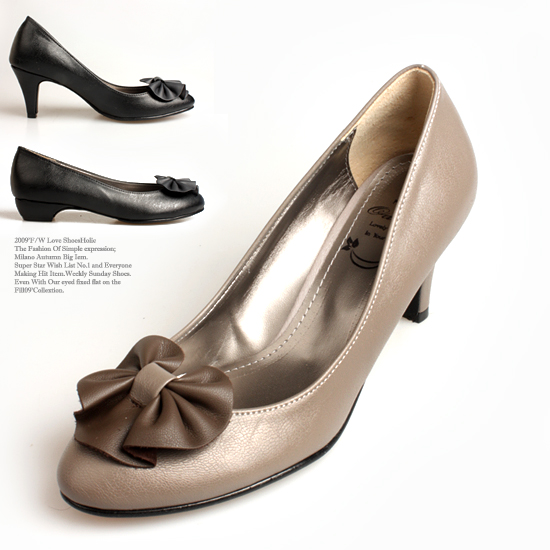 셔링리본 로퍼 힐