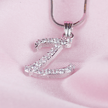 이니셜 큐빅목걸이- 알파벳Z