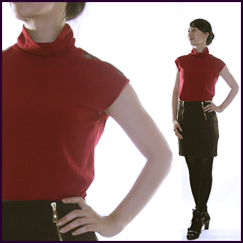 견장민소매폴라T