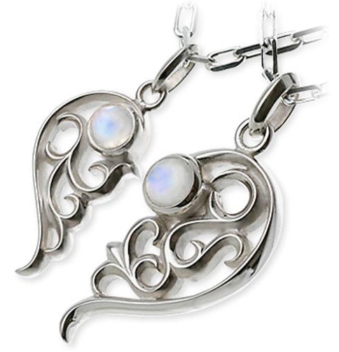 AQUA SILVER 실버 커플 목걸이 ASP-174BM-C45-ASP-175BM-C45