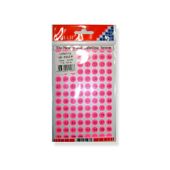 레이테크 견출지 10-F413 P (핑크색) 9mm 7장/728개