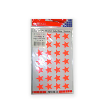 레이테크 견출지10-F352 R(적색) (7장/196개) 17mm * 17mm