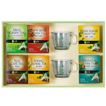 [설록]설록차 피라미드(순수녹차+베리그린+레몬그린+카페플로랄오리엔탈허브x각10입)6종세트 