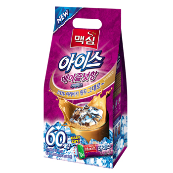 맥심아이스 헤이즐넛 60개입(아이스그라스증정)+대박가!증정랜덤 