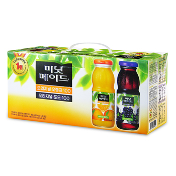 미닛메이드(오렌지+포도)180ml혼합병세트 