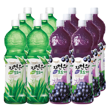 자연은 알로에 1.5Lx6개+자연은 포도 1.5Lx6개 