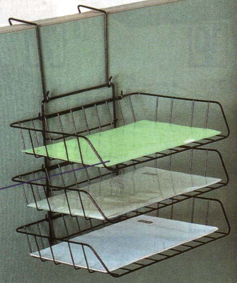 아코우 파티션용 서류받침 3단(340*200*190mm/검정)+(증정)망사정리대(대) 