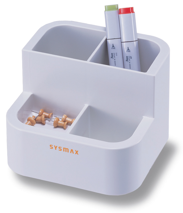 시스맥스 럭스연필꽂이(아이보리/143*138*106mm) 42110 