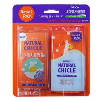 오리온내츄럴치클껌(베르가모토오렌지)