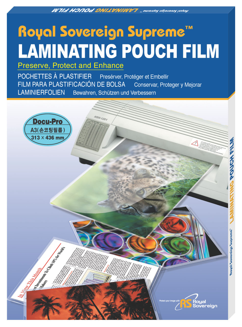 로얄소브린 손코팅필름 B4(275*390mm) 125mic(100매) 