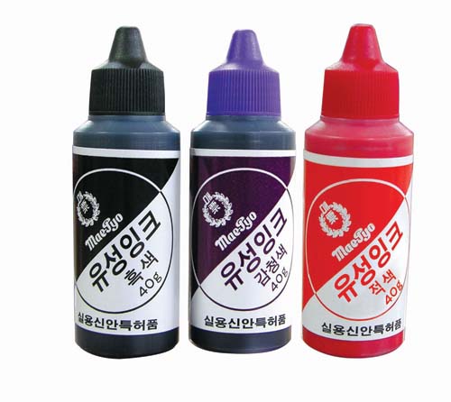 매표 유성스탬프잉크 적색(40g) 
