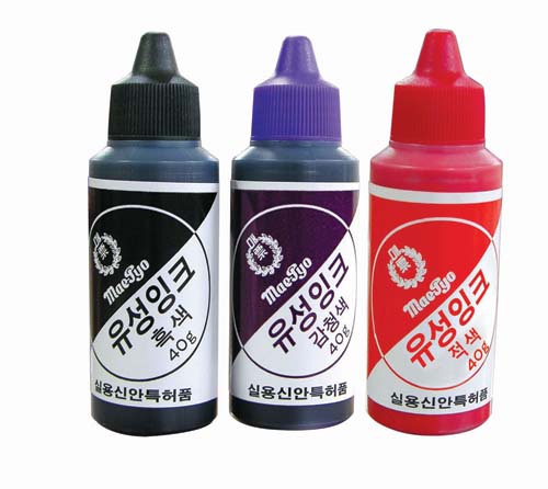 매표 유성스탬프잉크 청색(40g) 