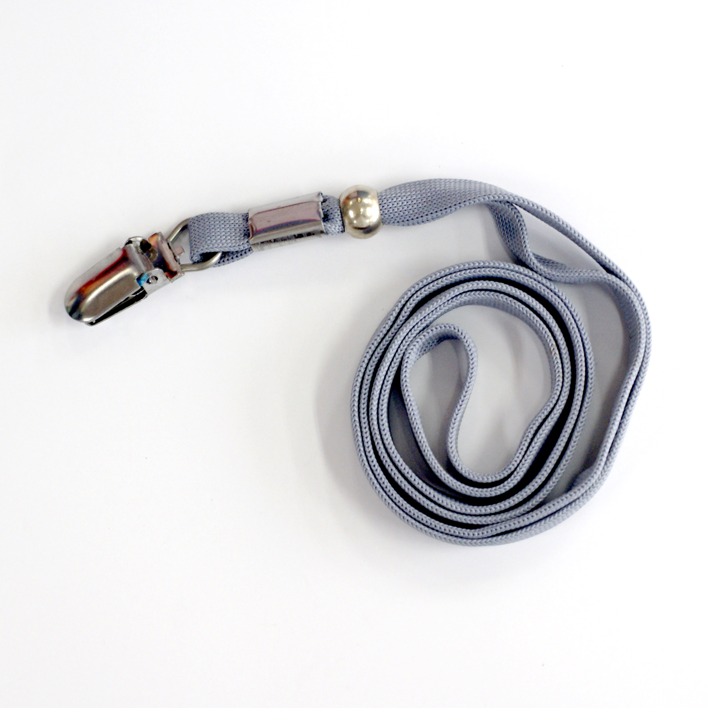 칼라목걸이줄(밴드링더블클립)750(회색/420mm) M0074 