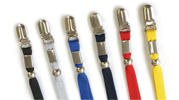 칼라목걸이줄(밴드링더블클립)750(노랑/420mm) M0072 