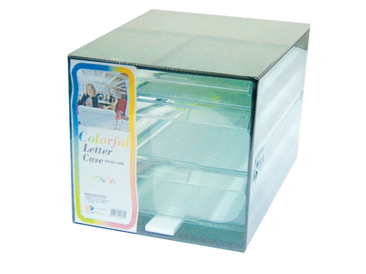 MANIA 칼라투명서류함3단(280*340*225mm) MA-STTB-113-3 