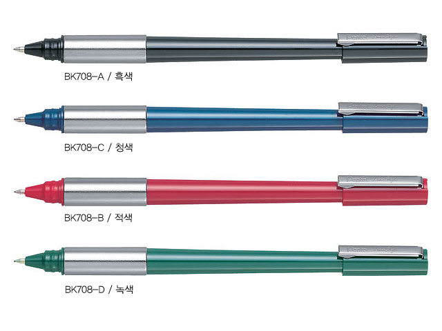 펜텔 라인스타일 0.8 흑색(자루) BK708-A B-21