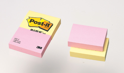 3M 일반포스트잇(노랑+분홍) #653-2YP (51*38/100매*2패드)