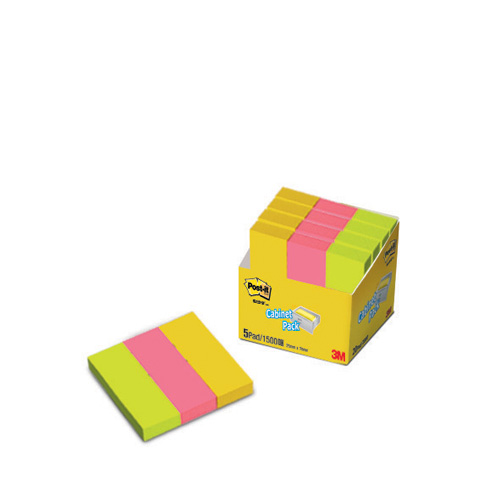 3M 일반포스트잇 캐비넷팩 #613-15 (25*76/100매*15패드)