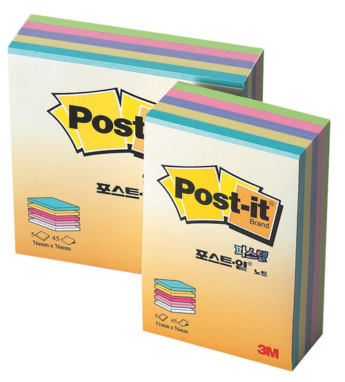 3M 파스텔포스트잇 큐브(5색) #CT33 (76*76/45매*5색)