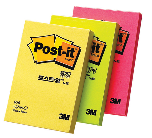 3M 형광포스트잇(멜론) #656 (51*76/100매)